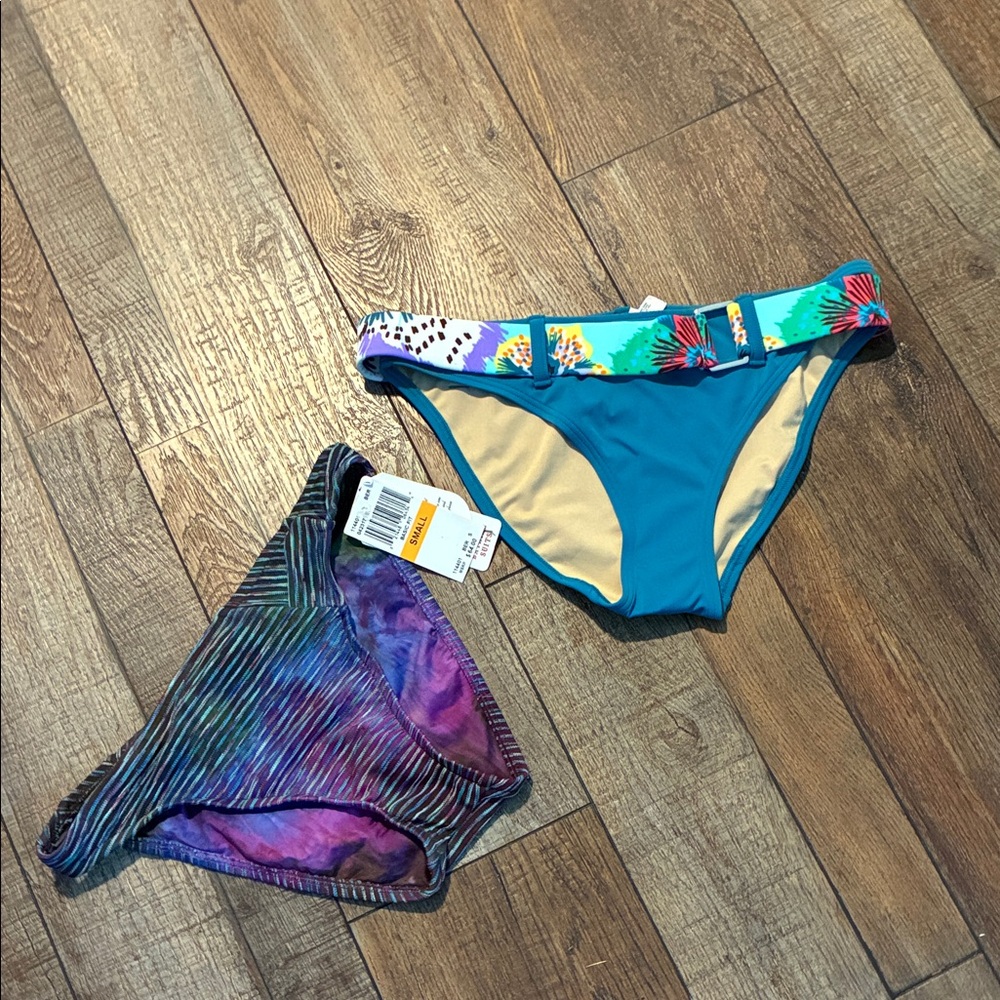 Lucky Brand & Victoria’s Secret sz S Colorful Bikini Bottoms Set nwt